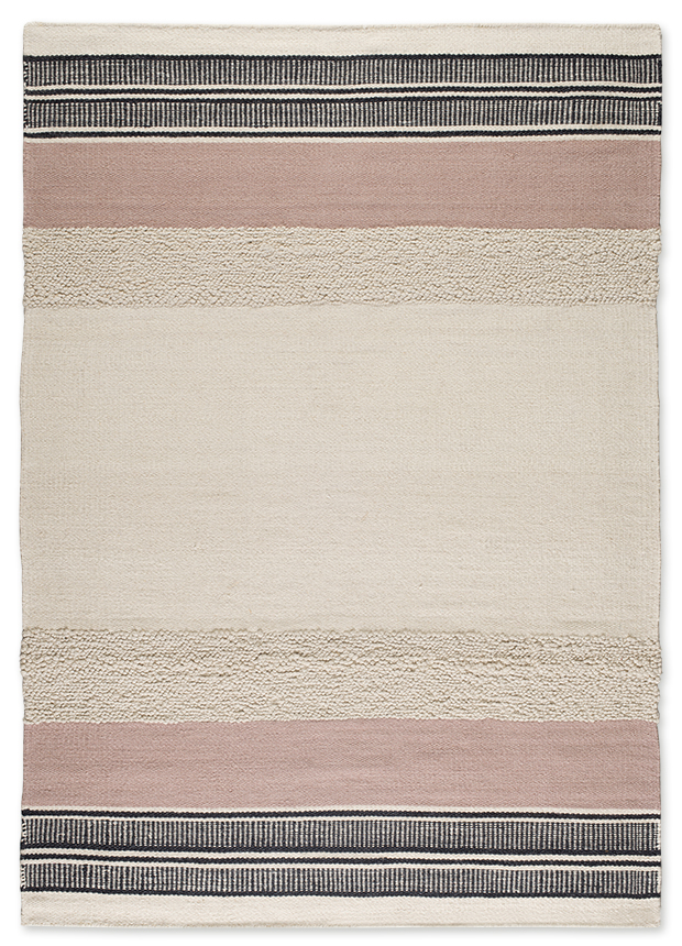 CANNIA ΧΕΙΡΟΠΟΙΗΤΟ ΜΑΛΛΙΝΟ ΚΙΛΙΜΙ WHITE/PINK CANNIA ΧΕΙΡΟΠΟΙΗΤΟ ΜΑΛΛΙΝΟ ΚΙΛΙΜΙ WHITE/PINK