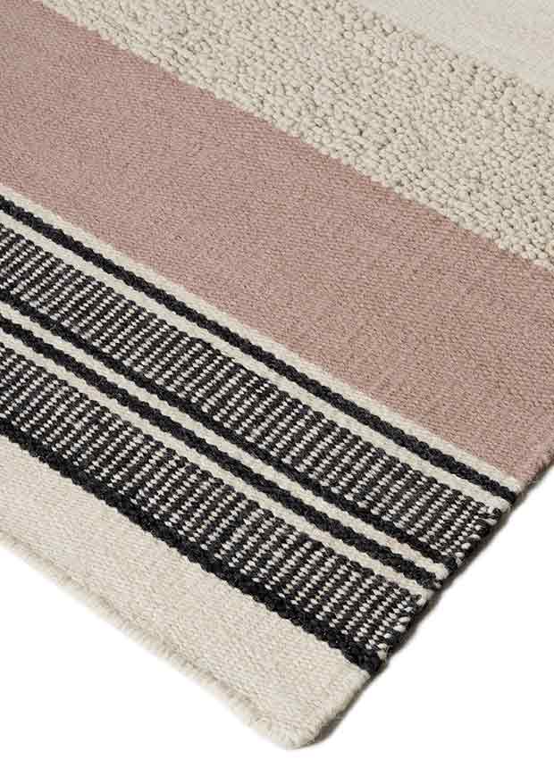 CANNIA ΧΕΙΡΟΠΟΙΗΤΟ ΜΑΛΛΙΝΟ ΚΙΛΙΜΙ WHITE/PINK CANNIA ΧΕΙΡΟΠΟΙΗΤΟ ΜΑΛΛΙΝΟ ΚΙΛΙΜΙ WHITE/PINK