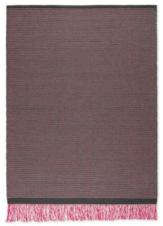 COMBO fringes ΧΕΙΡΟΠΟΙΗΤΟ ΥΦΑΝΤΟ ΧΑΛΙ 160x230 cm-GREY-FUXIA