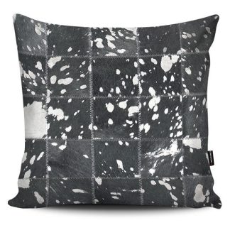 ΔΕΡΜΑΤΙΝΟ ΜΑΞΙΛΑΡΙ (κάλυμμα 1όψης) (10) 50x50 cm GREY/SILVER