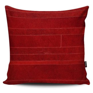 ΔΕΡΜΑΤΙΝΟ ΜΑΞΙΛΑΡΙ (κάλυμμα 1όψης) ΡΙΓΕ 50x50 cm-RED