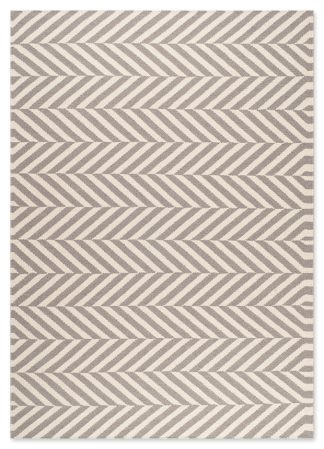 FISHBONE ΜΑΛΛΙΝΟ ΚΙΛΙΜΙ 170x240 cm-GREY/WHITE