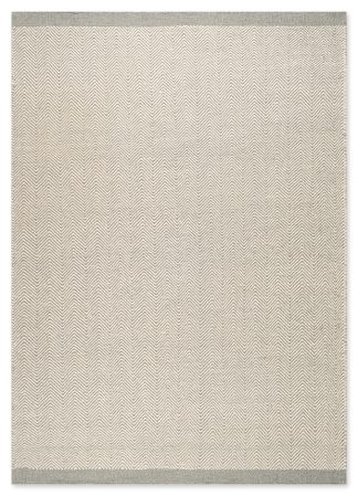 HERRINGBONE ΜΑΛΛΙΝΟ ΚΙΛΙΜΙ GREY/WHITE