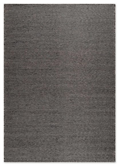 HERRINGBONE ΜΑΛΛΙΝΟ ΚΙΛΙΜΙ 160x230 cm BLACK/GREY-H
