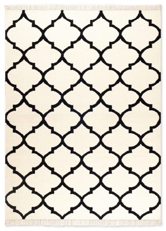 ITHACA ΧΕΙΡΟΠΟΙΗΤΟ ΜΑΛΛΙΝΟ ΚΙΛΙΜΙ 160x230 cm-BLACK/WHITE 2679