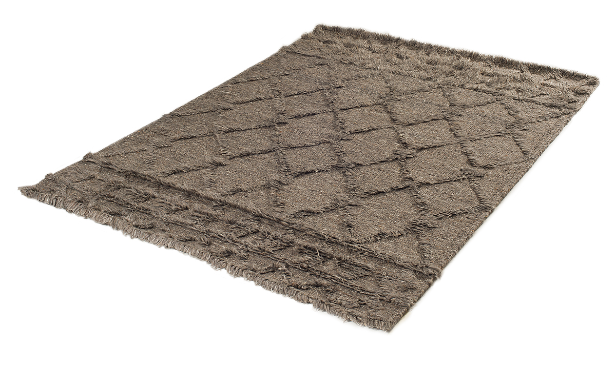 MARRAKESH ΧΕΙΡΟΠΟΙΗΤΟ ΜΑΛΛΙΝΟ 170x240 cm GREY/BROWN MARRAKESH ΧΕΙΡΟΠΟΙΗΤΟ ΜΑΛΛΙΝΟ 170x240 cm GREY/BROWN
