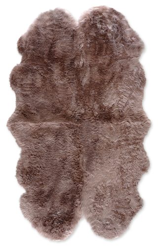 ΓΟΥΝΑ ΠΡΟΒΑΤΟΥ-SHEEPSKIN 4πλό ±120x200cm-MOKA