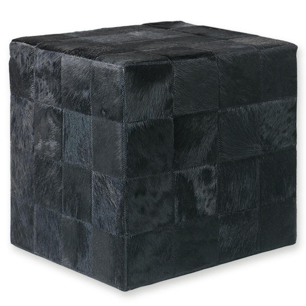 COW SKIN CUBE (10) 40x40x40 cm BLACK COW SKIN CUBE (10) 40x40x40 cm BLACK