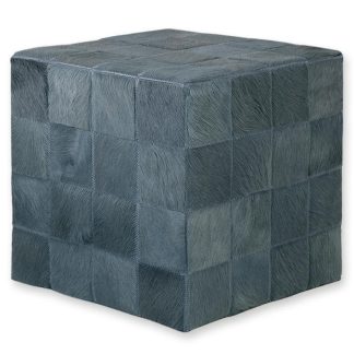 ΣΚΑΜΠΟ COW SKIN (10) 40x40x40 cm Dark GREY