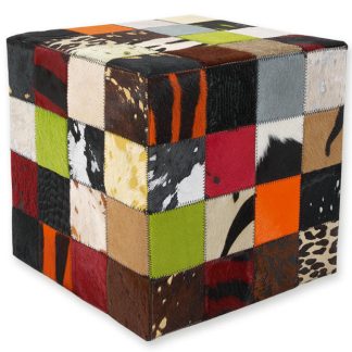 ΣΚΑΜΠΟ COW SKIN (10) 40x40x40 cm MULTY