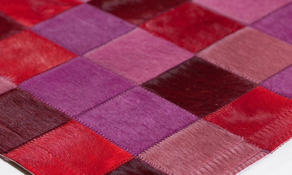 SKIN RUG (10) MULTY PINK/FUXIA/RED SKIN RUG (10) MULTY PINK/FUXIA/RED